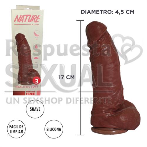Dildo Cyberskin Mulato con ventosa N°3