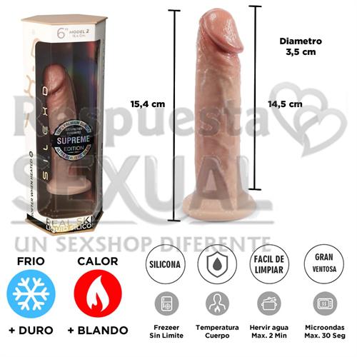 Dildo Real Skin Model 2 de 15 centimetros con ventosa