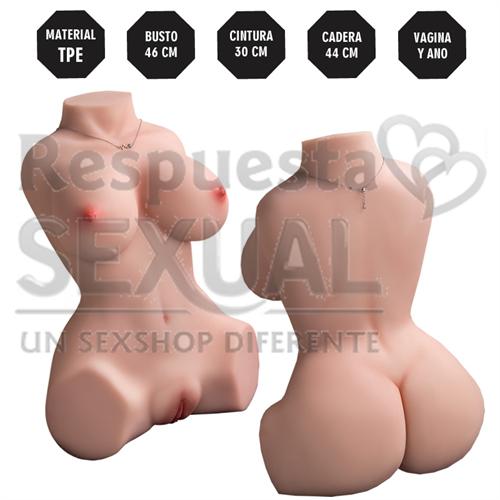 Torso Realista TPE con Vagina Hiper Realista y Senos Suaves