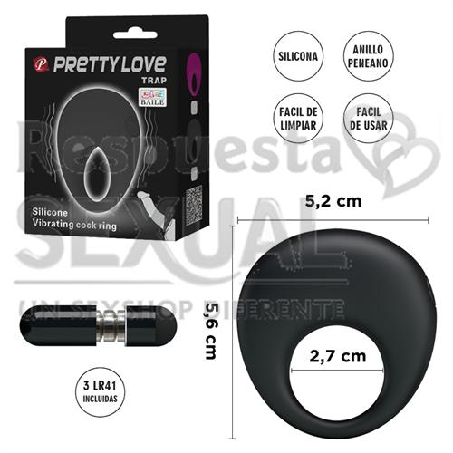 Anillo para retrasar la eyaculacion con 3 modos de vibracion