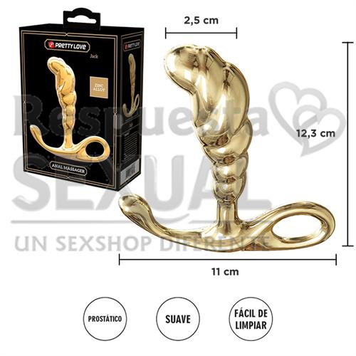 Plug de metal prostatico dorado