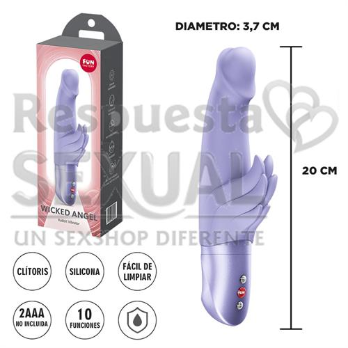 Wicked Angel vibrador doblo funcion clitorial y punto G