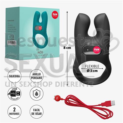 Nos Anillo vibrador para retrasar la eyaculacion con carga USB