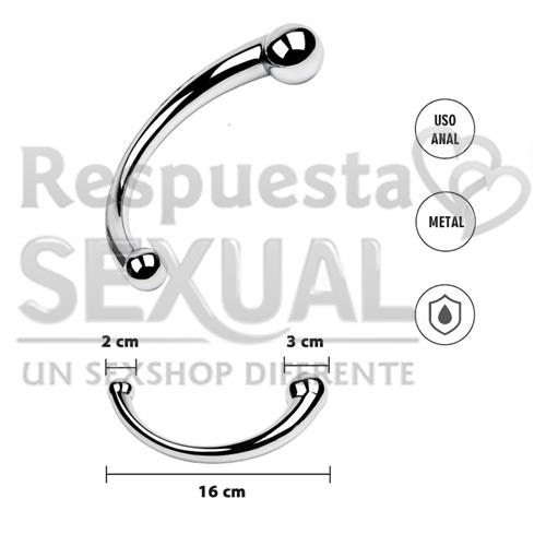 Anal plug doble punta de metal