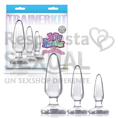 Kit de plugs anales transparentes