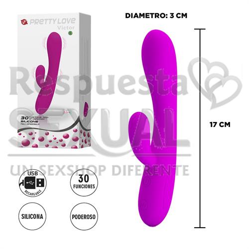 Masajeador de punto G y clitoris con carga USB