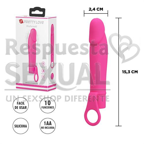 Vibrador con 10 velocidades y anillo para sujetar