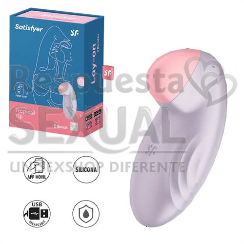 Tropical Tip Connect App Vibrador potente con carga USB y control via APP