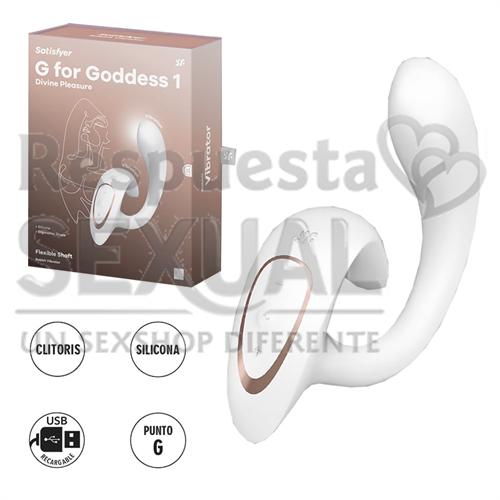 G for Goddess 1 Estimulador de punto G y Clitoris con dos motores y carga USB