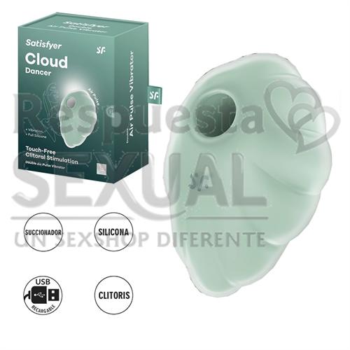 Cloud Dancer Vibrador y succionador con carga USB